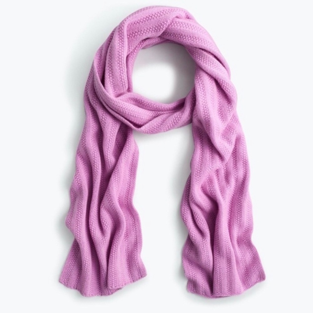 J. Crew 100% Cashmere Ribbed Scarf